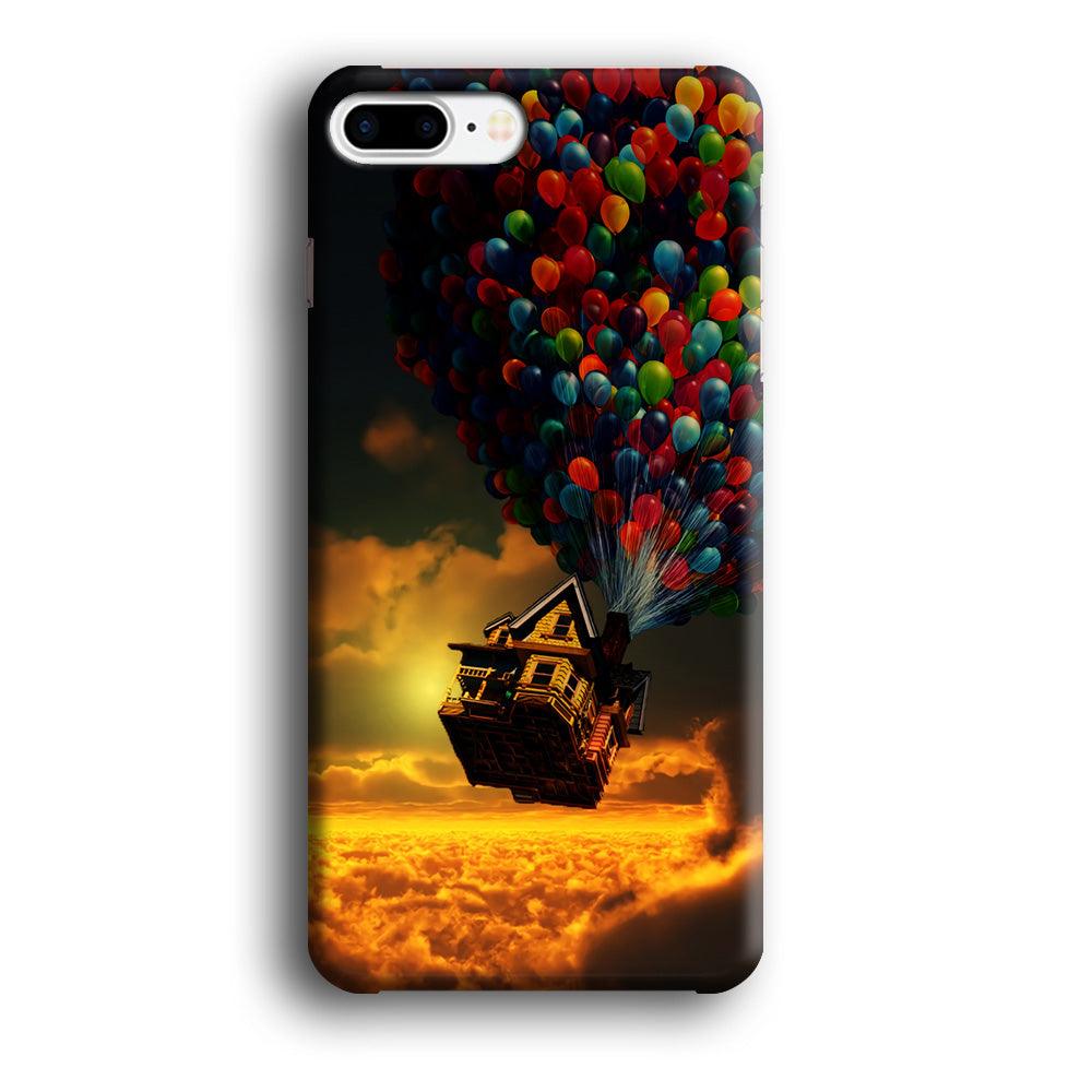 UP Flying House Sunset iPhone 8 Plus Case-Plastic / Full Wrap (3D Case)-Xtracase