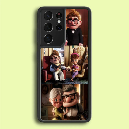 UP True Love Forever Samsung Galaxy S21 Ultra Case-Rubber / Black (2D Case)-Xtracase