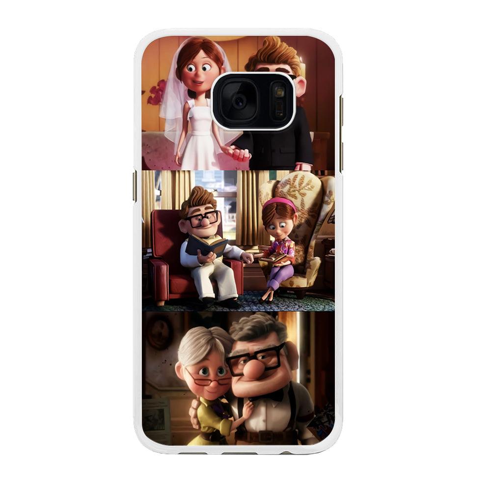 UP True Love Forever Samsung Galaxy S7 Edge Case-Rubber / White (2D Case)-Xtracase