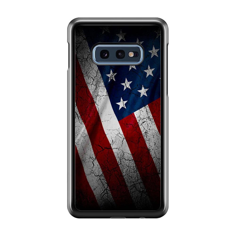 USA Flag 001 Samsung Galaxy S10E Case-Plastic / Full Wrap (3D Case)-Xtracase