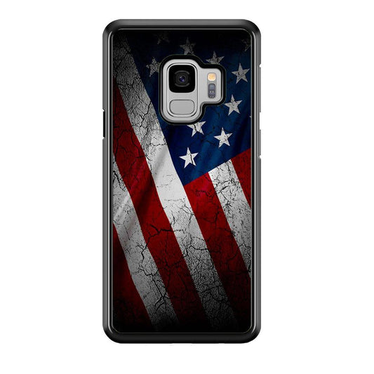 USA Flag 001 Samsung Galaxy S9 Case-Plastic / Full Wrap (3D Case)-Xtracase
