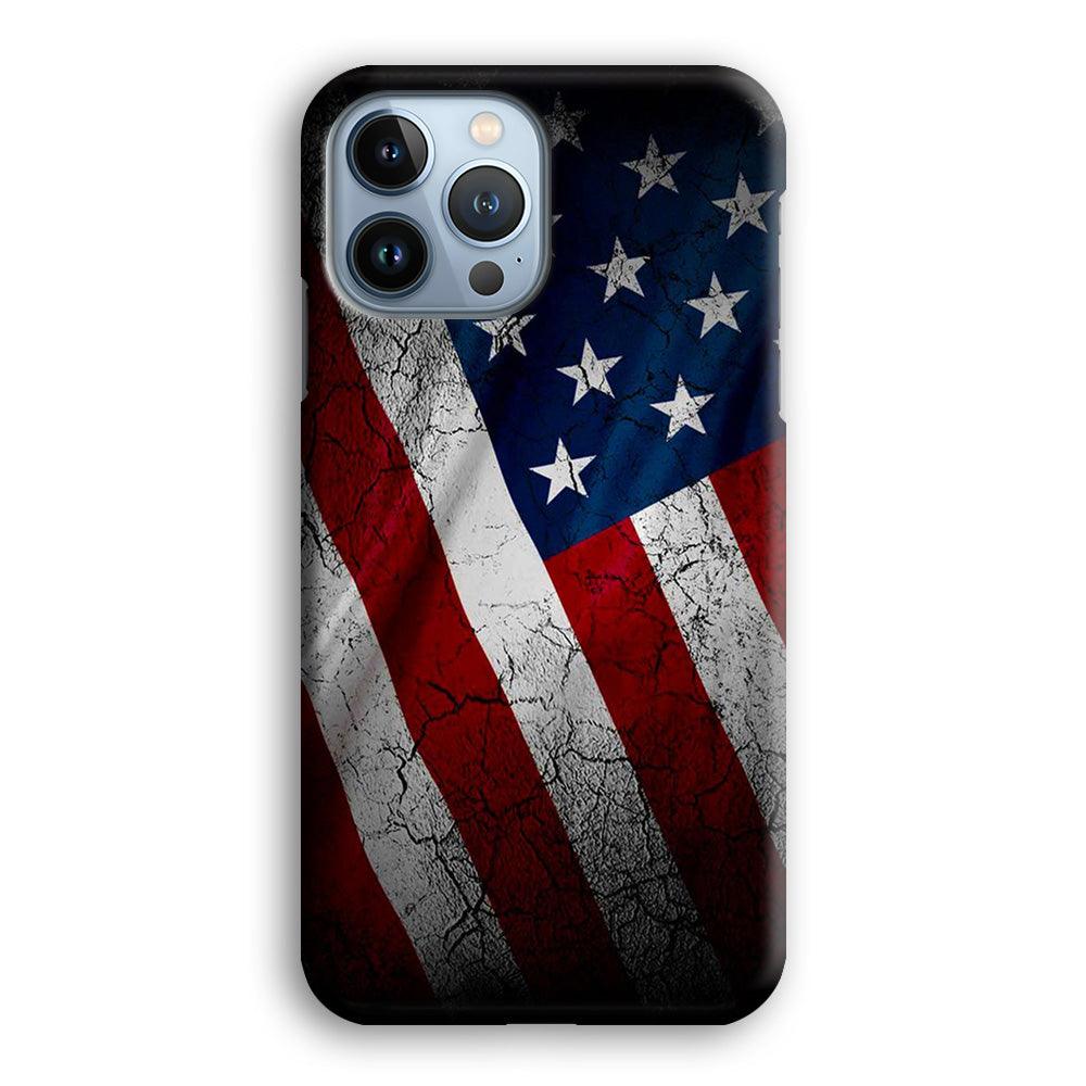 USA Flag 001 iPhone 13 Pro Max Case-Plastic / Full Wrap (3D Case)-Xtracase