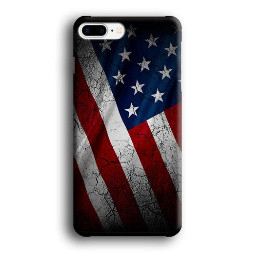 USA Flag 001 iPhone 8 Plus Case-Plastic / Full Wrap (3D Case)-Xtracase