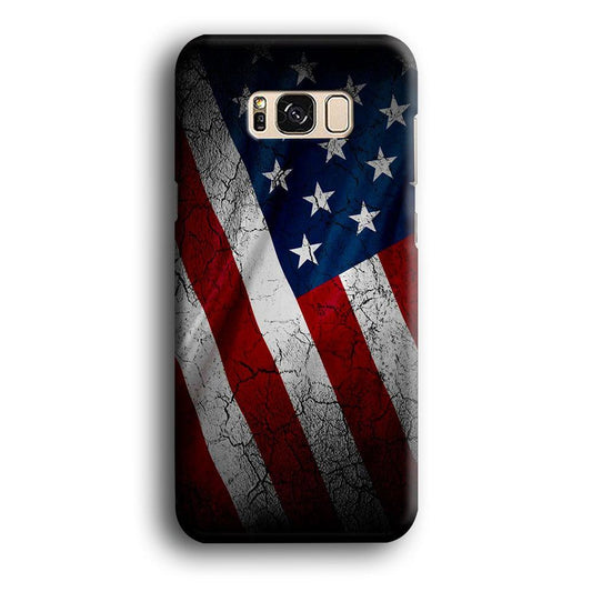 USA Flag 001 Samsung Galaxy S8 Case-Plastic / Full Wrap (3D Case)-Xtracase