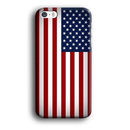 USA Flag 003 iPhone 5 | 5s Case-Plastic / Full Wrap (3D Case)-Xtracase