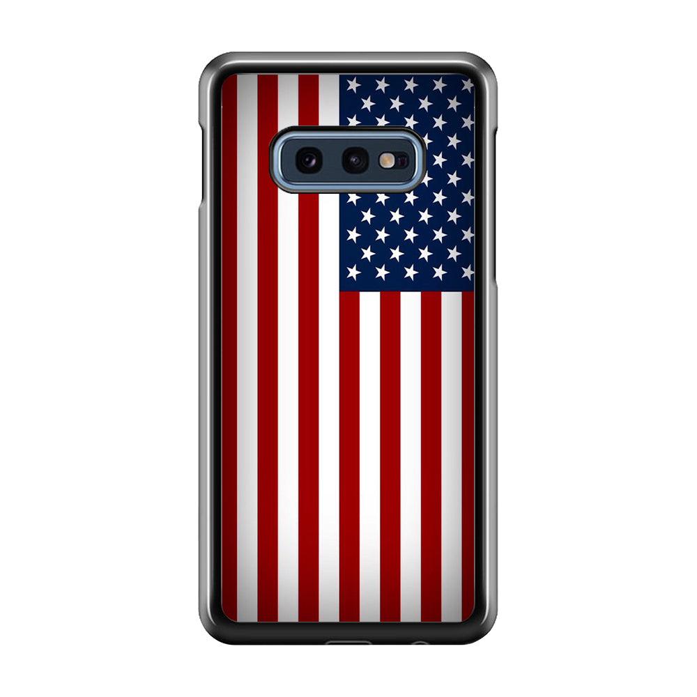 USA Flag 003 Samsung Galaxy S10E Case-Plastic / Full Wrap (3D Case)-Xtracase