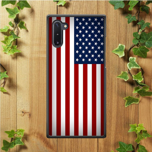USA Flag 003 Samsung Galaxy Note 10 Case-Plastic / Full Wrap (3D Case)-Xtracase