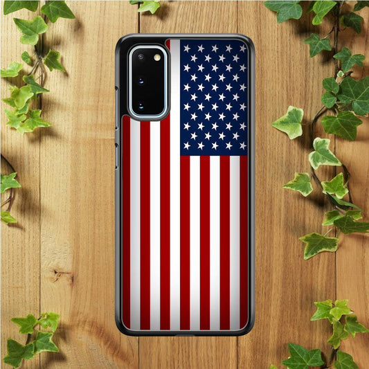 USA Flag 003 Samsung Galaxy S20 Case-Plastic / Full Wrap (3D Case)-Xtracase