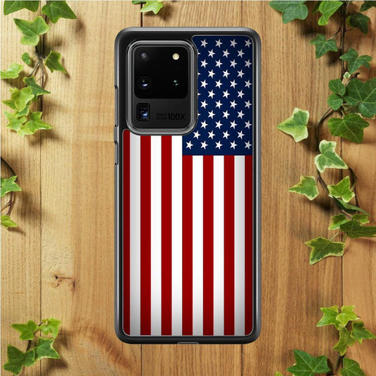 USA Flag 003 Samsung Galaxy S20 Ultra Case-Plastic / Full Wrap (3D Case)-Xtracase