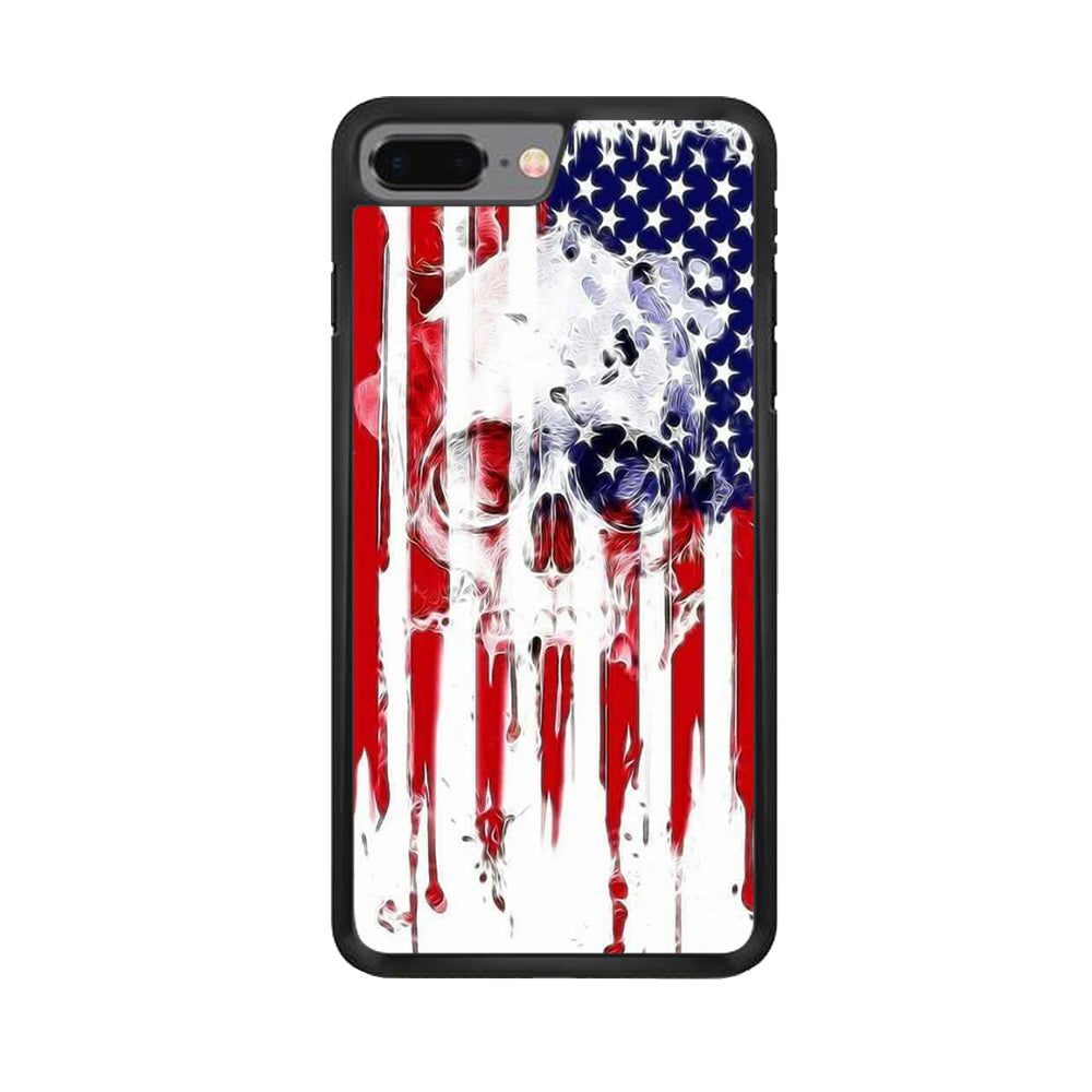 USA Flag Skull iPhone 8 Plus Case