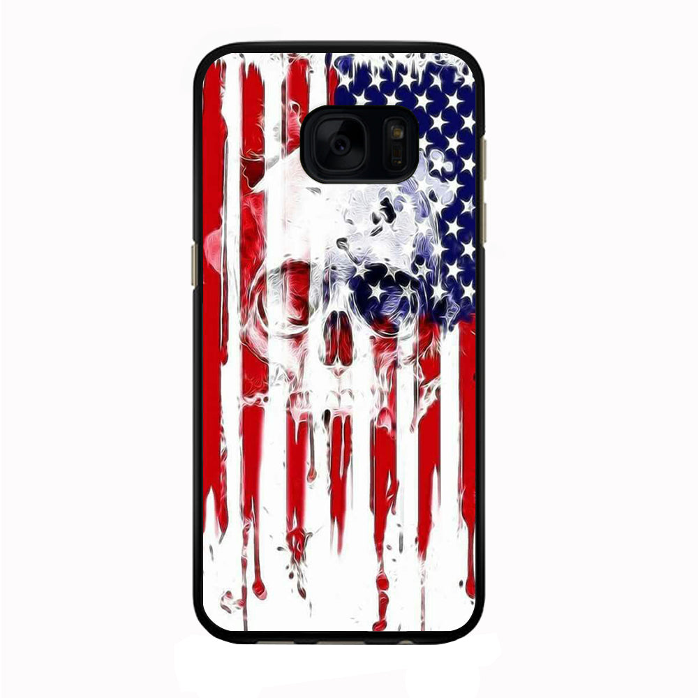 USA Flag Skull Samsung Galaxy S7 Case
