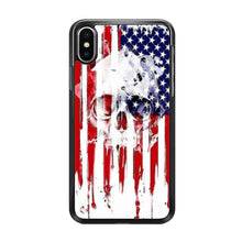 Load image into Gallery viewer, USA Flag Skull iPhone Xs Max Case