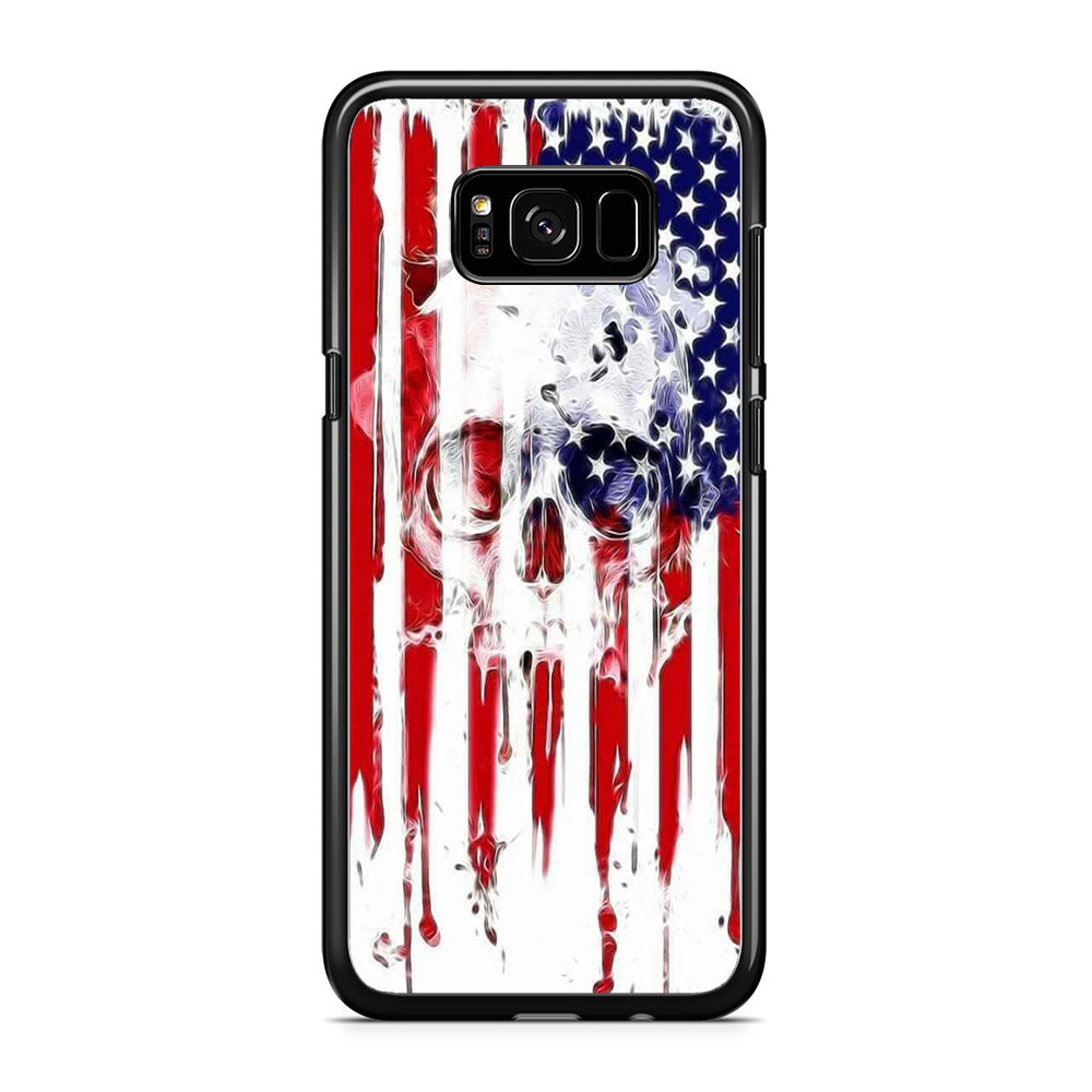 USA Flag Skull Samsung Galaxy S8 Case