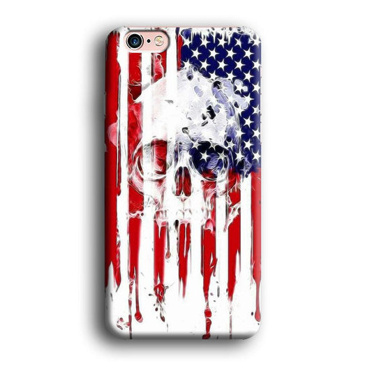 USA Flag Skull iPhone 6 | 6s Case-Plastic / Full Wrap (3D Case)-Xtracase