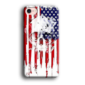 USA Flag Skull iPhone 8 Case