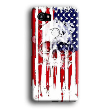 USA Flag Skull Google Pixel 2 XL 3D Case