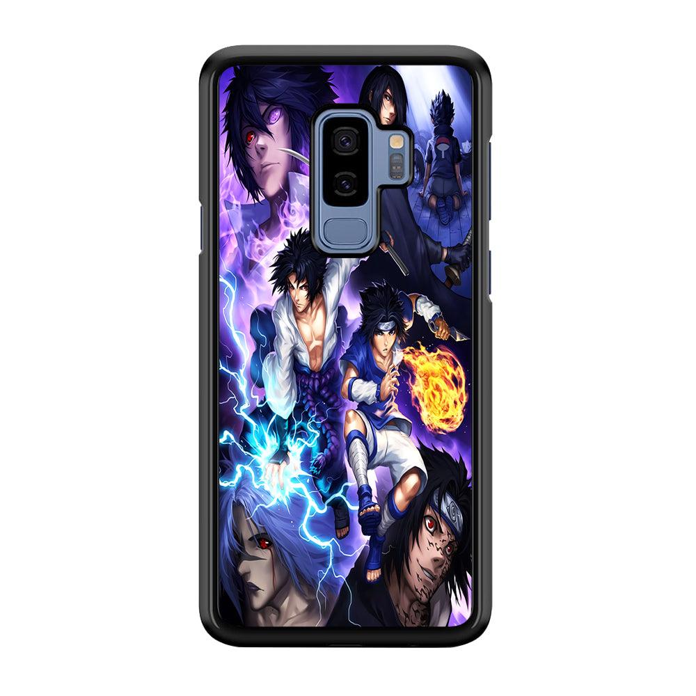 Uchiha Sasuke Transformation Samsung Galaxy S9 Plus Case-Rubber / Black (2D Case)-Xtracase