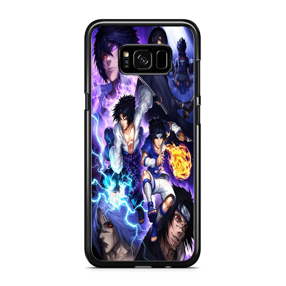 Uchiha Sasuke Transformation Samsung Galaxy S8 Case-Rubber / Black (2D Case)-Xtracase