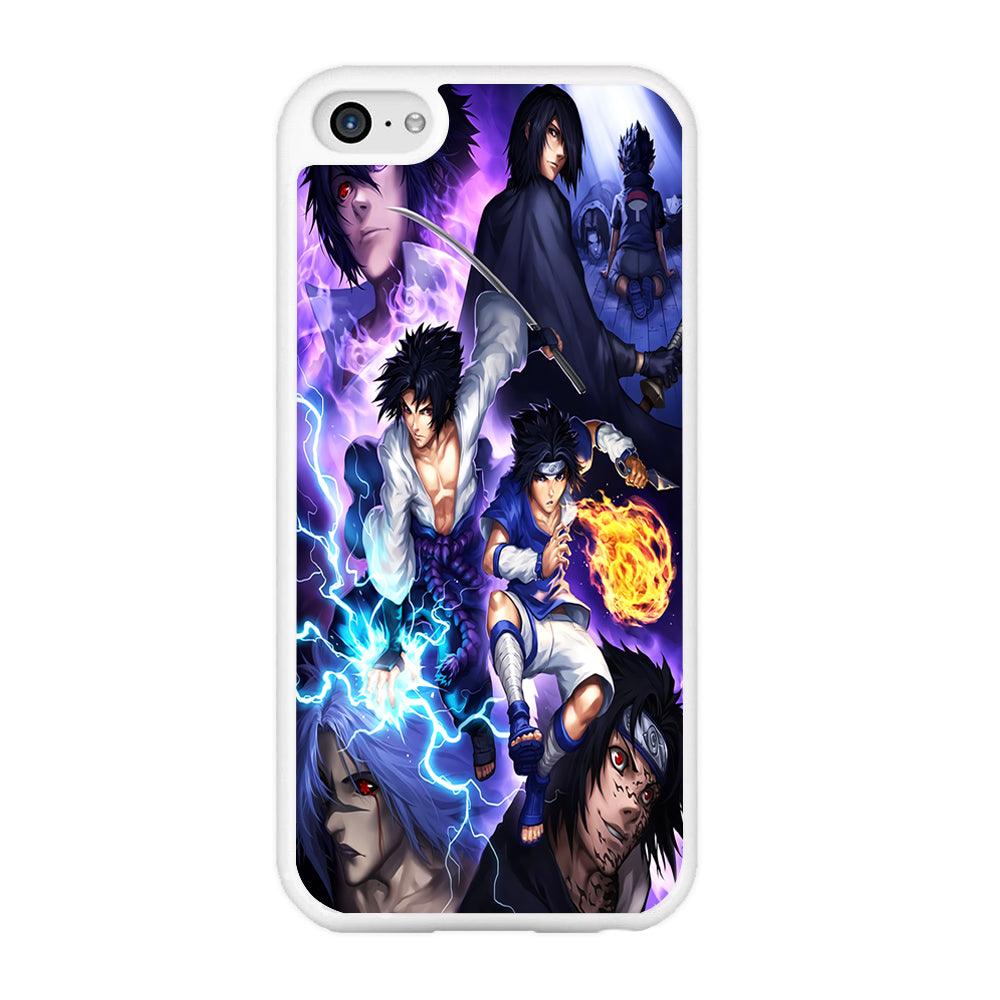 Uchiha Sasuke Transformation iPhone 5 | 5s Case-Rubber / White (2D Case)-Xtracase