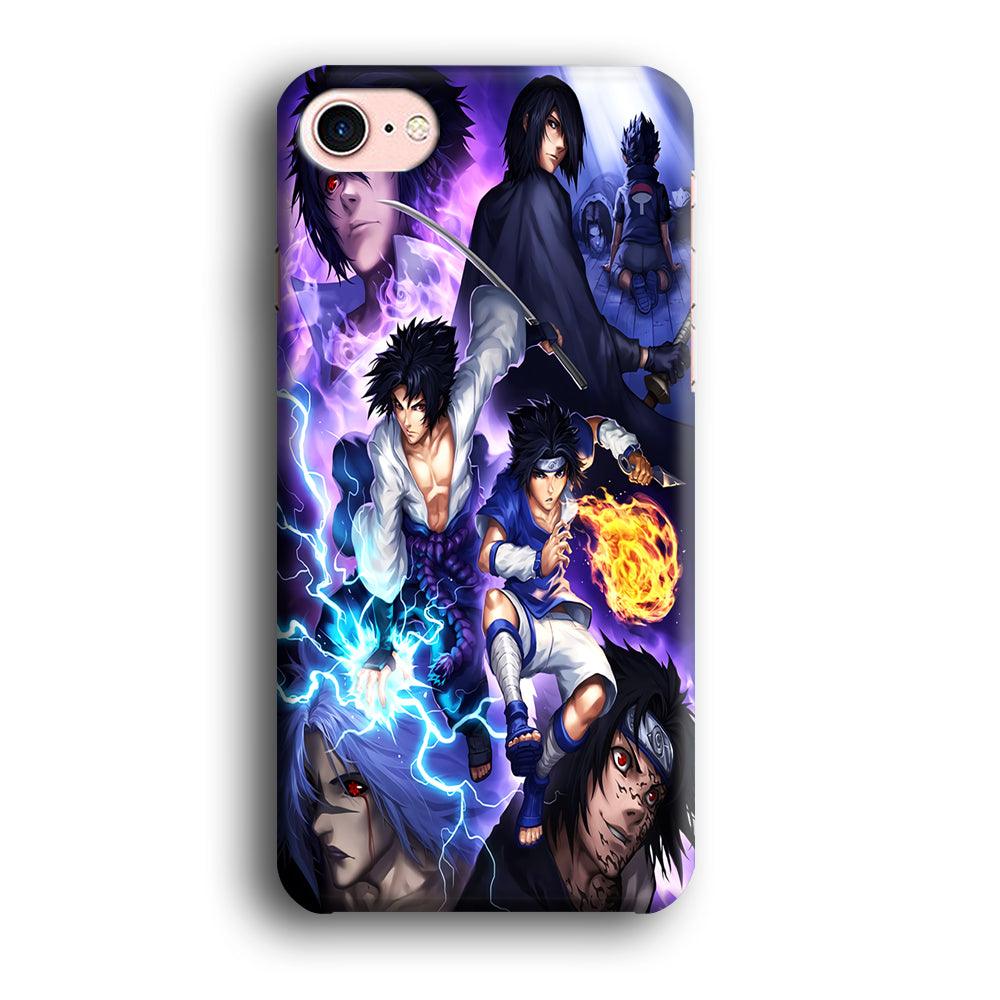 Uchiha Sasuke Transformation iPhone SE 2020 Case-Plastic / Full Wrap (3D Case)-Xtracase
