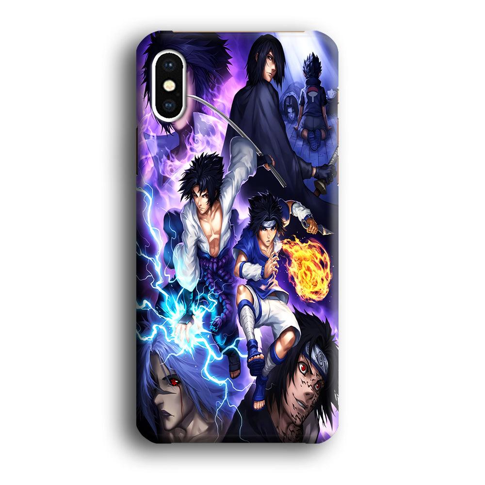 Uchiha Sasuke Transformation iPhone Xs Max Case-Plastic / Full Wrap (3D Case)-Xtracase