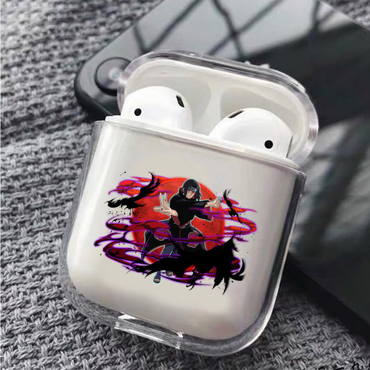 Uchiha Itachi Crow Jutsu Hard Plastic  Protective Clear Case Cover For Apple Airpods