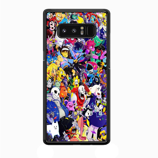 Undertale All Character Samsung Galaxy Note 8 Case-Rubber / Black (2D Case)-Xtracase