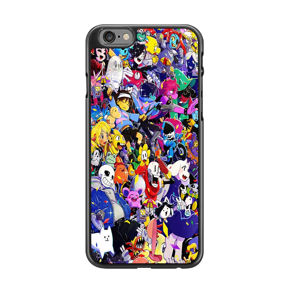 Undertale All Character iPhone 6 Plus | 6s Plus Case-Rubber / Black (2D Case)-Xtracase