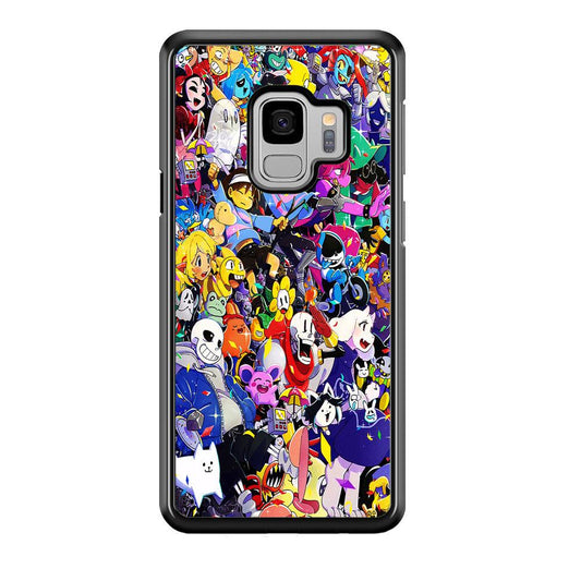 Undertale All Character Samsung Galaxy S9 Case-Rubber / Black (2D Case)-Xtracase