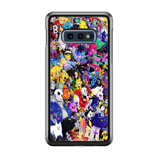 Undertale All Character Samsung Galaxy S10E Case-Rubber / White (2D Case)-Xtracase