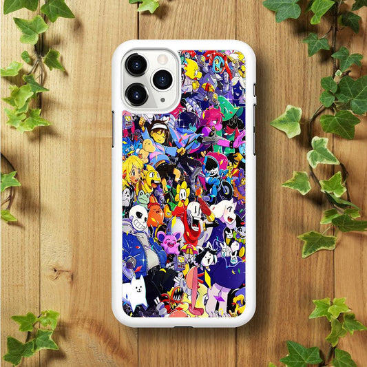 Undertale All Character iPhone 11 Pro Case-Rubber / White (2D Case)-Xtracase