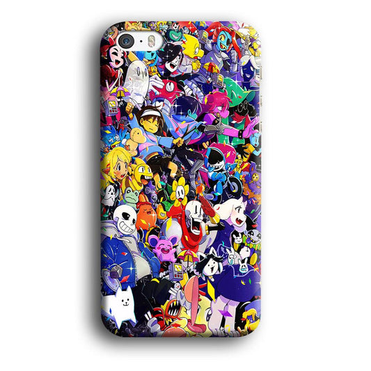Undertale All Character iPhone 5 | 5s Case-Rubber / White (2D Case)-Xtracase