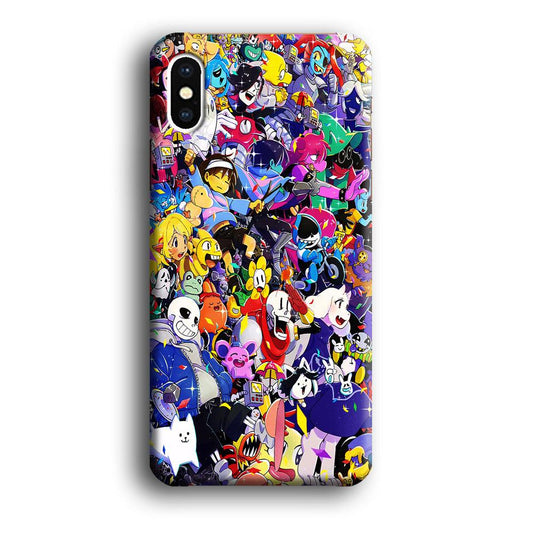 Undertale All Character iPhone Xs Max Case-Plastic / Full Wrap (3D Case)-Xtracase