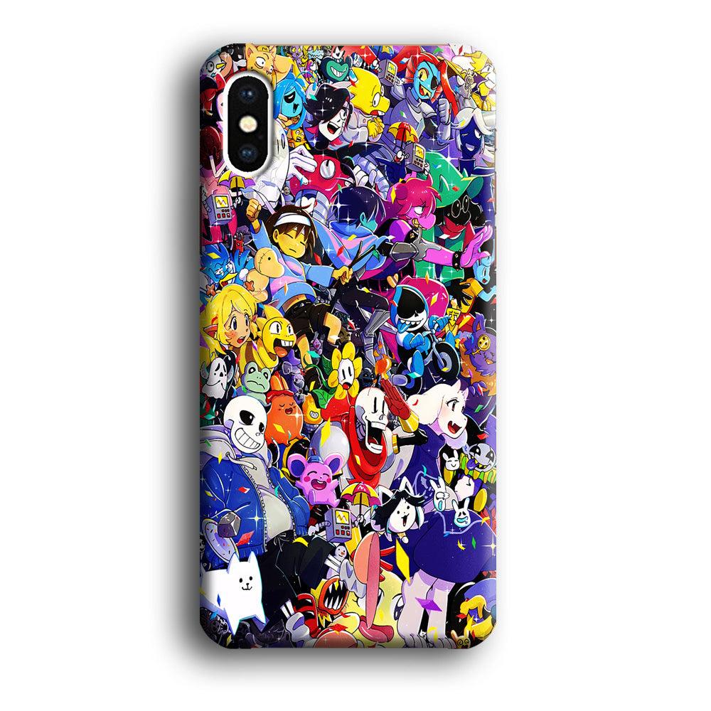 Undertale All Character iPhone Xs Case-Plastic / Full Wrap (3D Case)-Xtracase