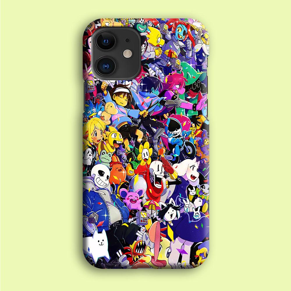 Undertale All Character iPhone 12 Mini Case-Plastic / Full Wrap (3D Case)-Xtracase