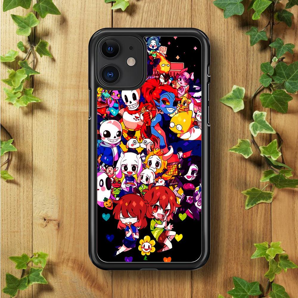 Undertale Black iPhone 11 Case-Rubber / Black (2D Case)-Xtracase