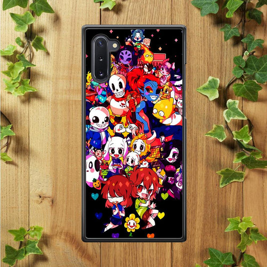 Undertale Black Samsung Galaxy Note 10 Case-Rubber / Black (2D Case)-Xtracase