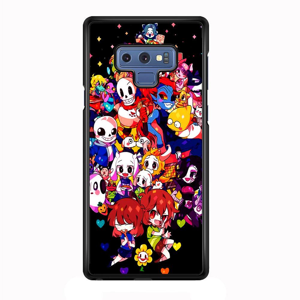 Undertale Black Samsung Galaxy Note 9 Case-Rubber / Black (2D Case)-Xtracase