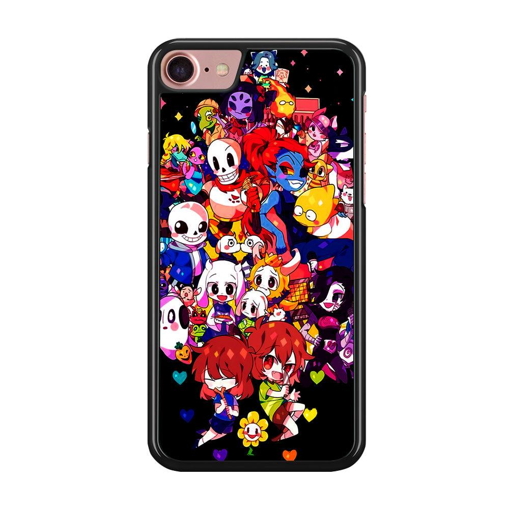 Undertale Black iPhone 7 Case-Rubber / Black (2D Case)-Xtracase