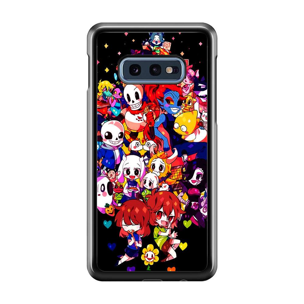 Undertale Black Samsung Galaxy S10E Case-Rubber / Black (2D Case)-Xtracase