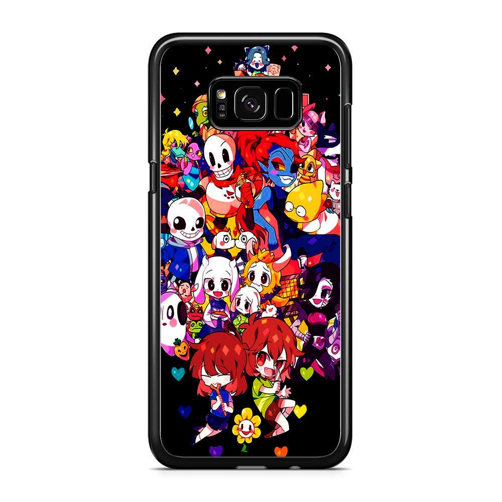 Undertale Black Samsung Galaxy S8 Case-Rubber / Black (2D Case)-Xtracase