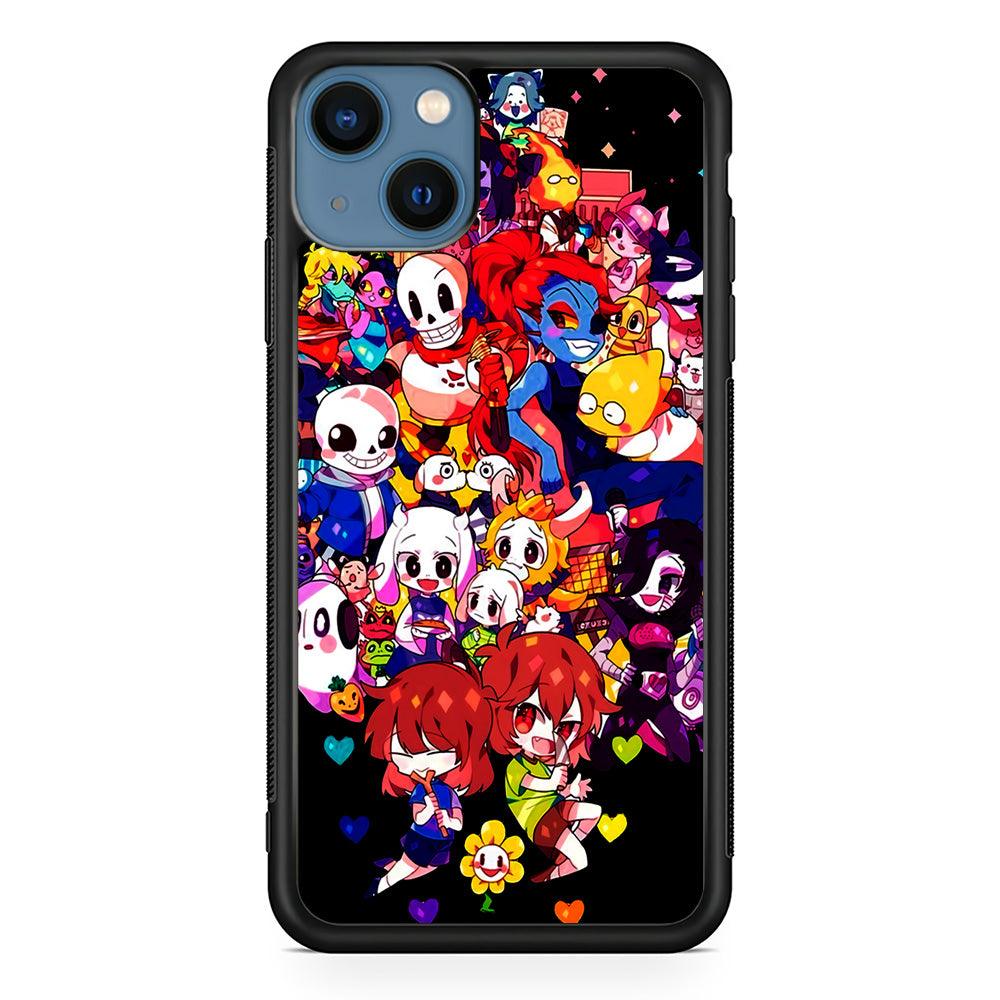 Undertale Black iPhone 13 Case-Rubber / Black (2D Case)-Xtracase