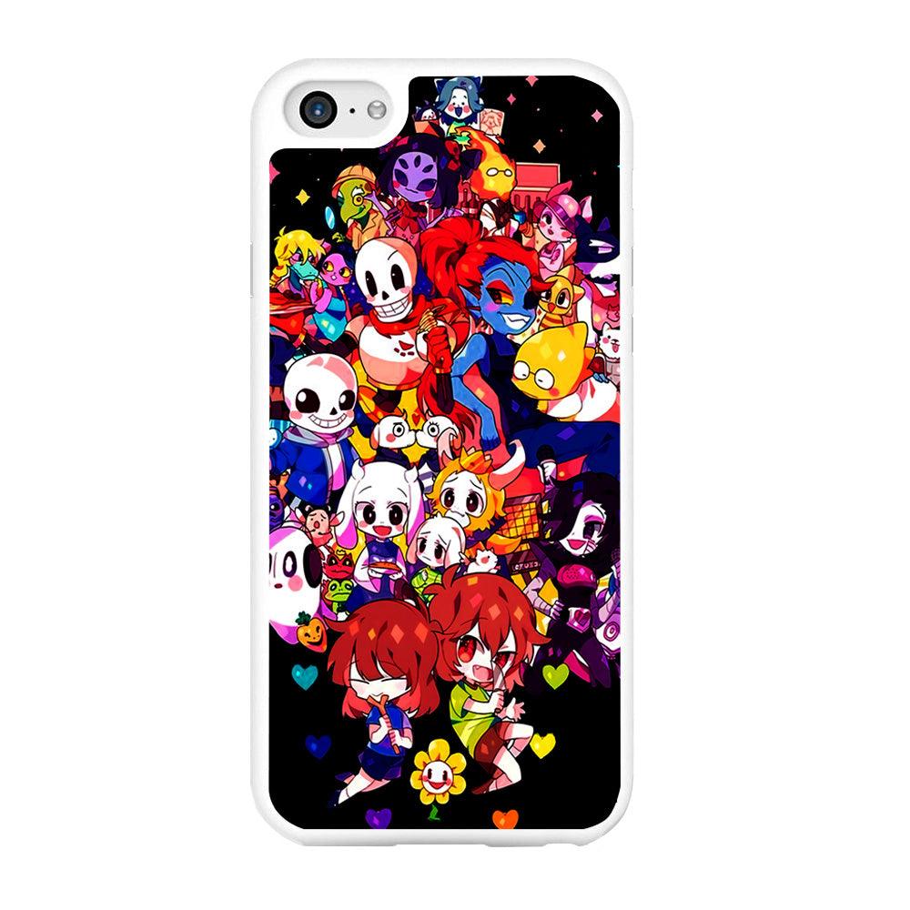 Undertale Black iPhone 6 Plus | 6s Plus Case-Rubber / White (2D Case)-Xtracase