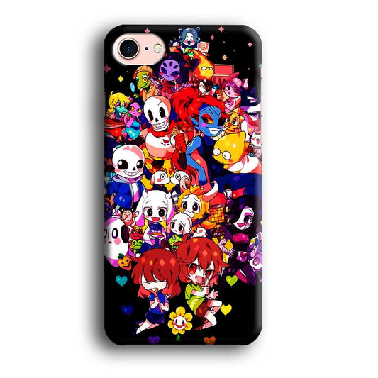 Undertale Black iPhone SE 2020 Case-Plastic / Full Wrap (3D Case)-Xtracase