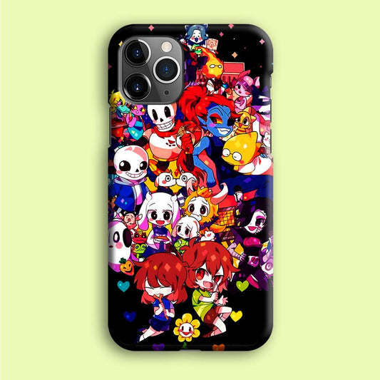 Undertale Black iPhone 12 Pro Max Case-Plastic / Full Wrap (3D Case)-Xtracase