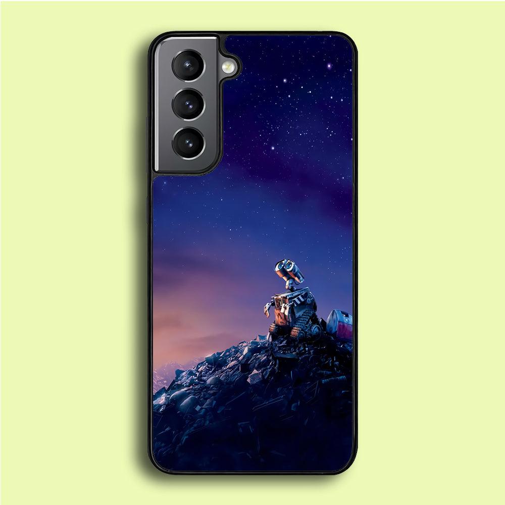 Wall-e Looks Up at The Sky Samsung Galaxy A16 Case-Rubber / White (2D Case)-Xtracase