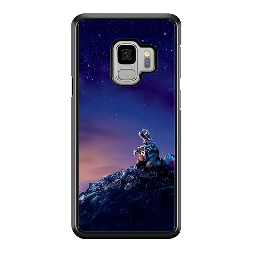 Wall-e Looks Up at The Sky Samsung Galaxy S9 Case-Plastic / Full Wrap (3D Case)-Xtracase