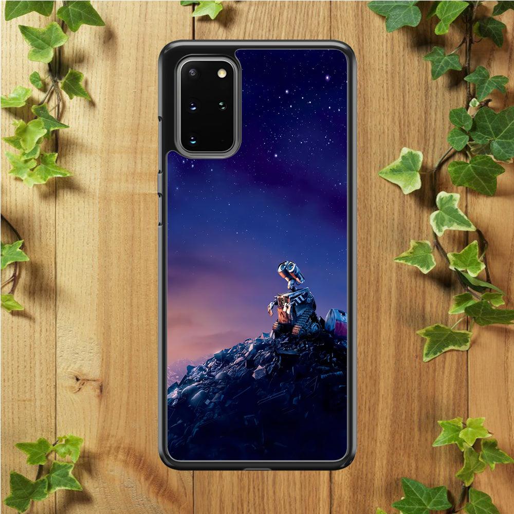 Wall-e Looks Up at The Sky Samsung Galaxy S20 Plus Case-Rubber / Black (2D Case)-Xtracase