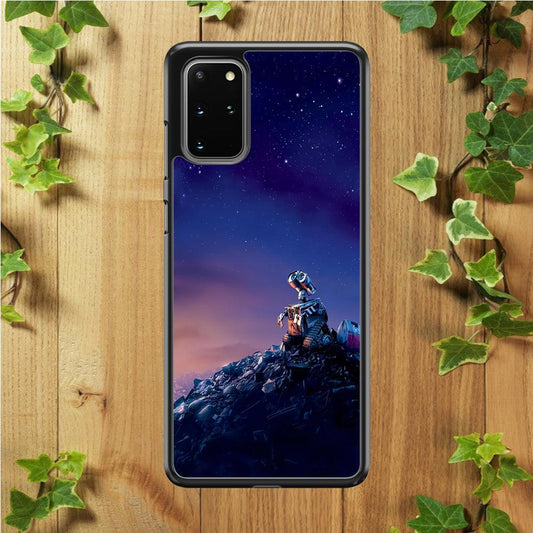 Wall-e Looks Up at The Sky Samsung Galaxy S20 Plus Case-Rubber / Black (2D Case)-Xtracase