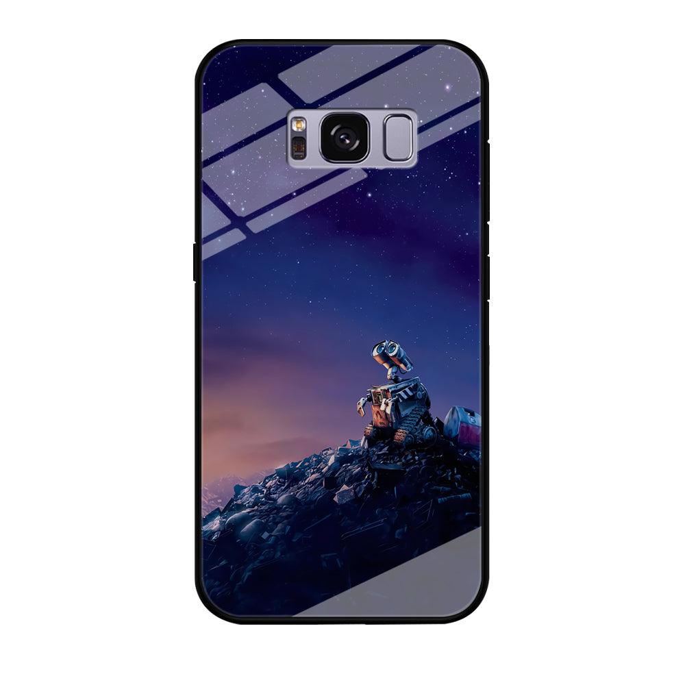 Wall-e Looks Up at The Sky Samsung Galaxy S8 Case-Tempered Glass Case-Xtracase